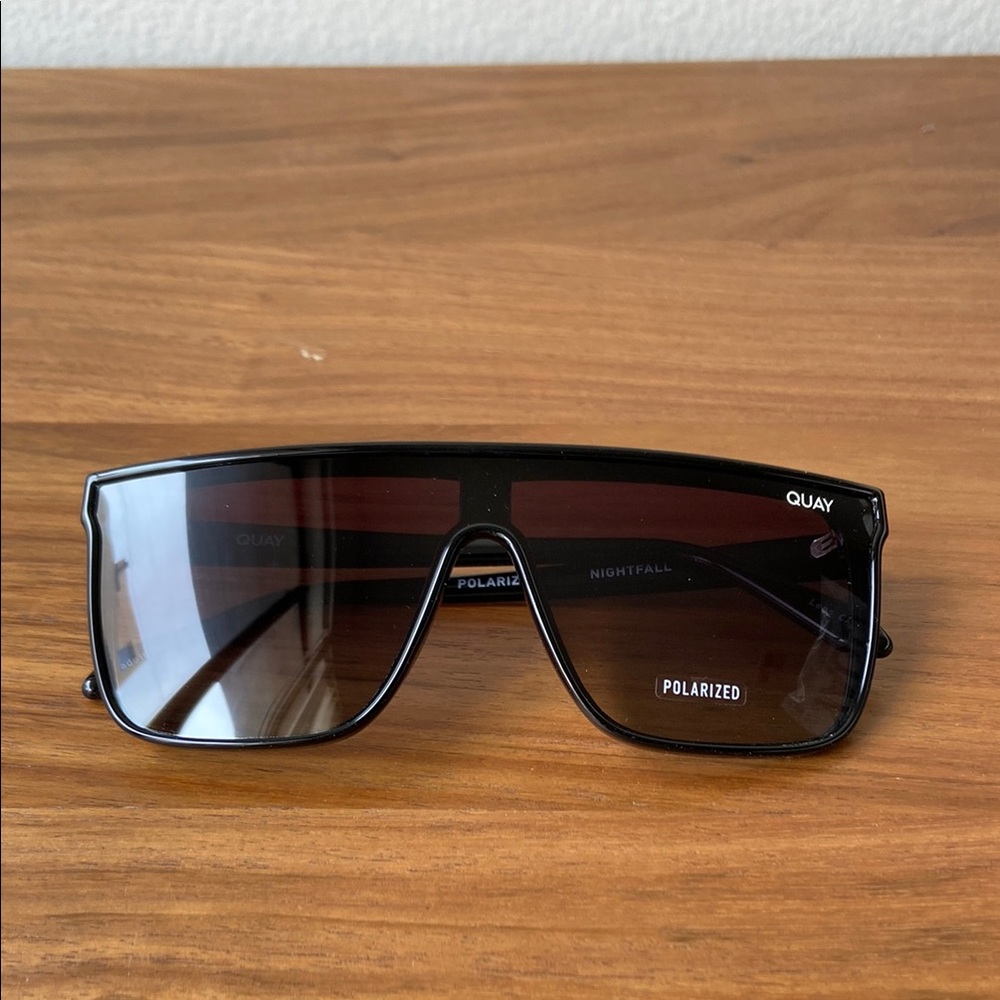 Quay Nightfall Black Polarized Sunglasses